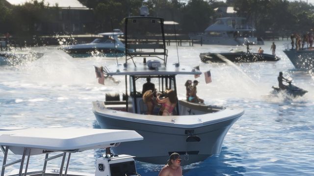 Unnamed GTA VI Contender 39ST-inspired boat in GTA 6