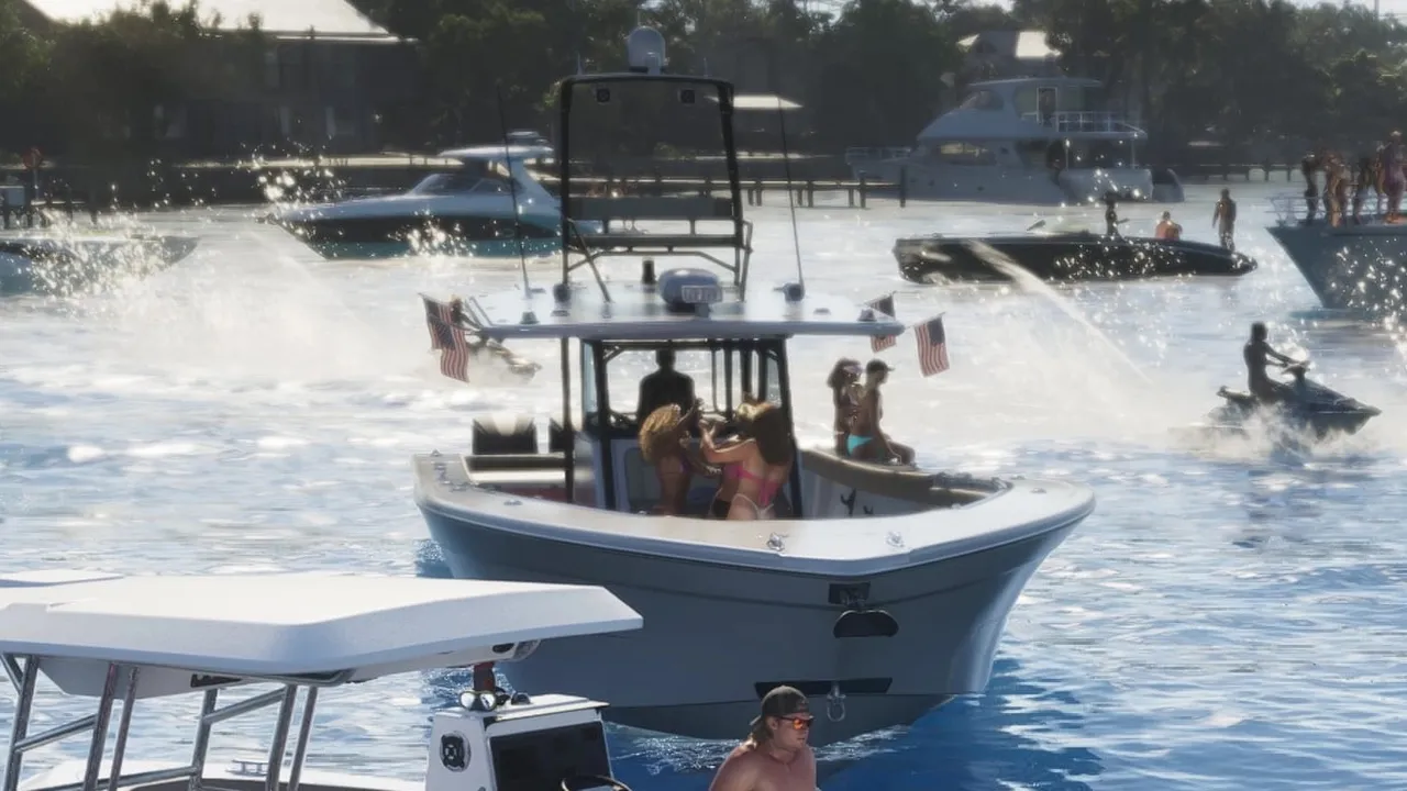 Unnamed GTA VI Contender 39ST-inspired boat in GTA 6
