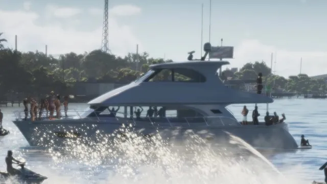 Unnamed GTA VI Horizon PC60-inspired yacht in GTA 6