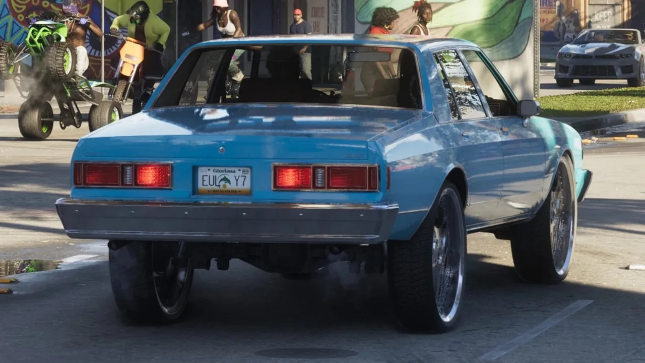 Unnamed GTA VI Impaler LX donked-out car in GTA 6