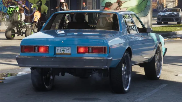 Unnamed GTA VI Impaler LX donked-out car in GTA 6
