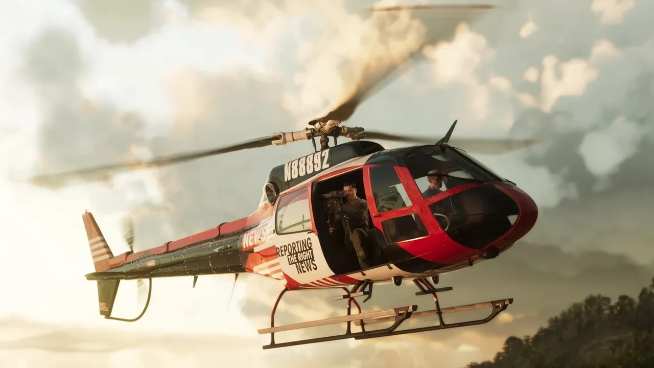 Unnamed GTA VI Weazel News helicopter in GTA 6
