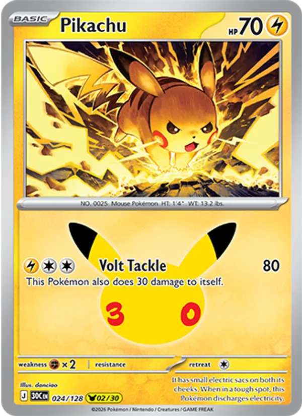 Pikachu from 30th