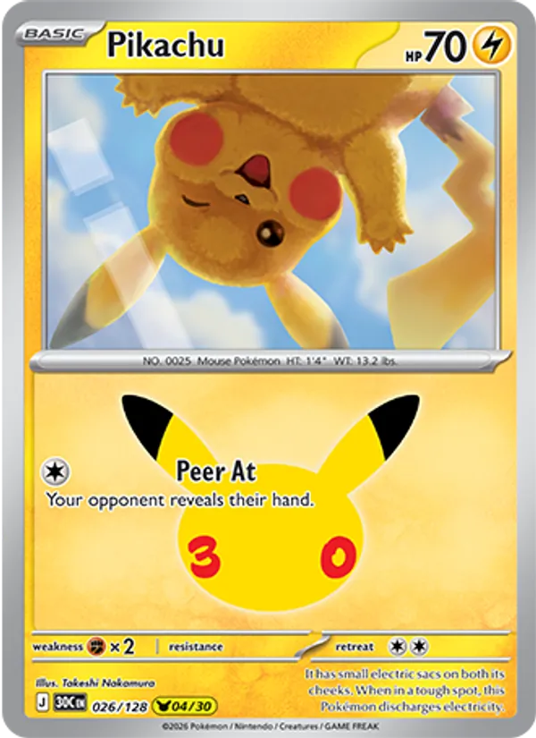 Pikachu from 30th
