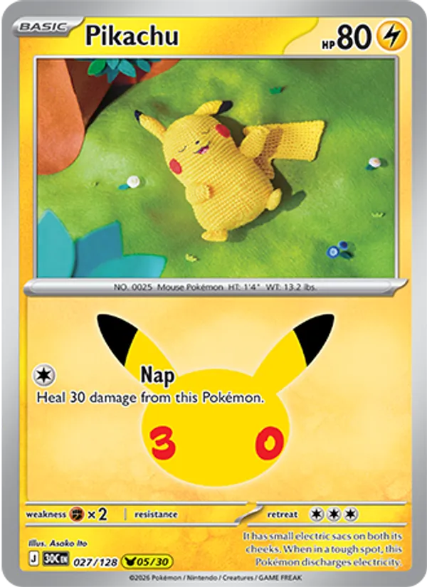 Pikachu from 30th
