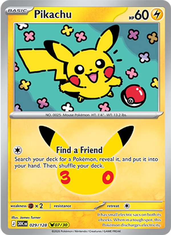 Pikachu from 30th