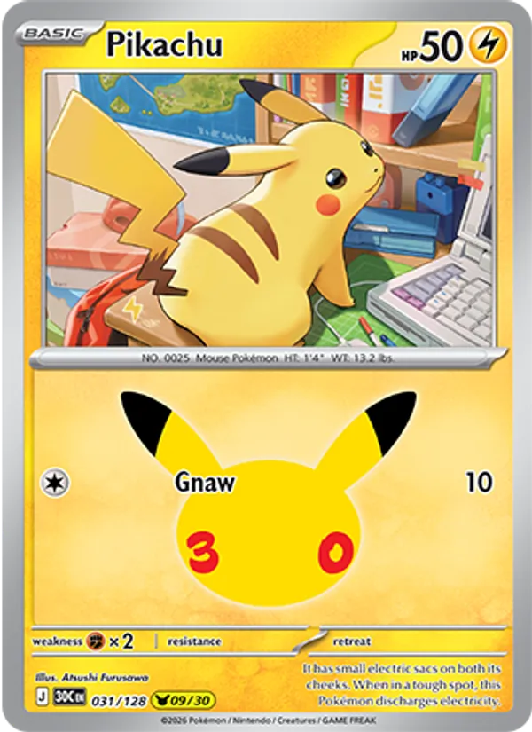 Pikachu from 30th