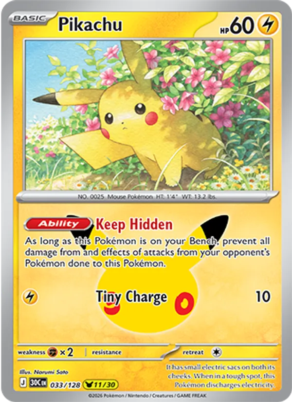 Pikachu from 30th