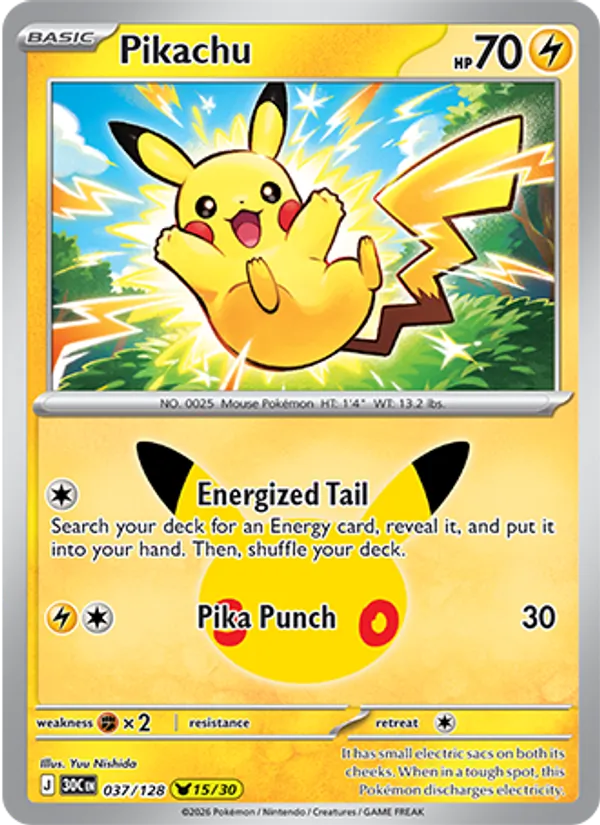 Pikachu from 30th