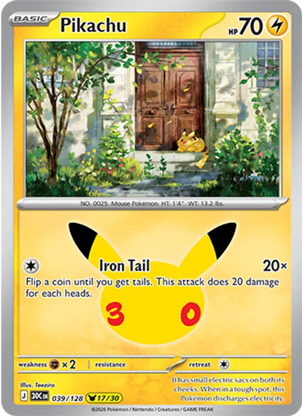 Pikachu from 30th