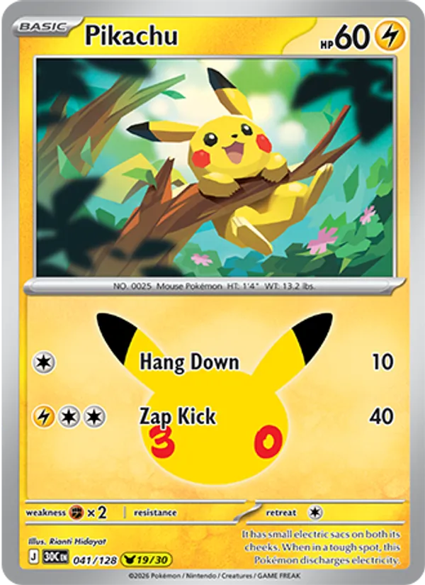 Pikachu from 30th
