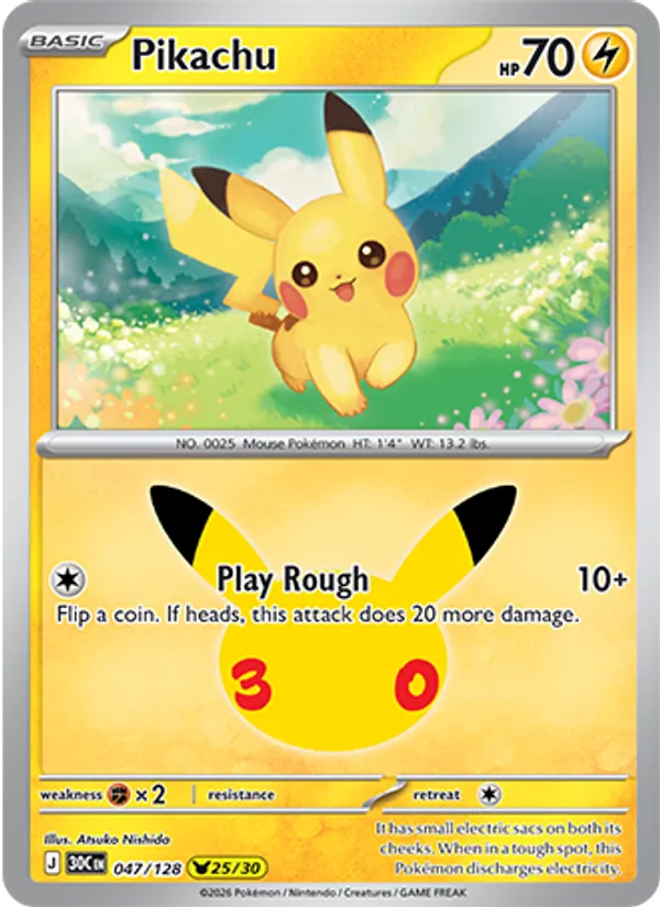 Pikachu from 30th
