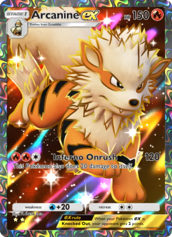 Arcanine ex Pokemon card from Genetic Apex