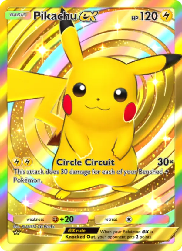 Pikachu ex Pokemon card from Genetic Apex