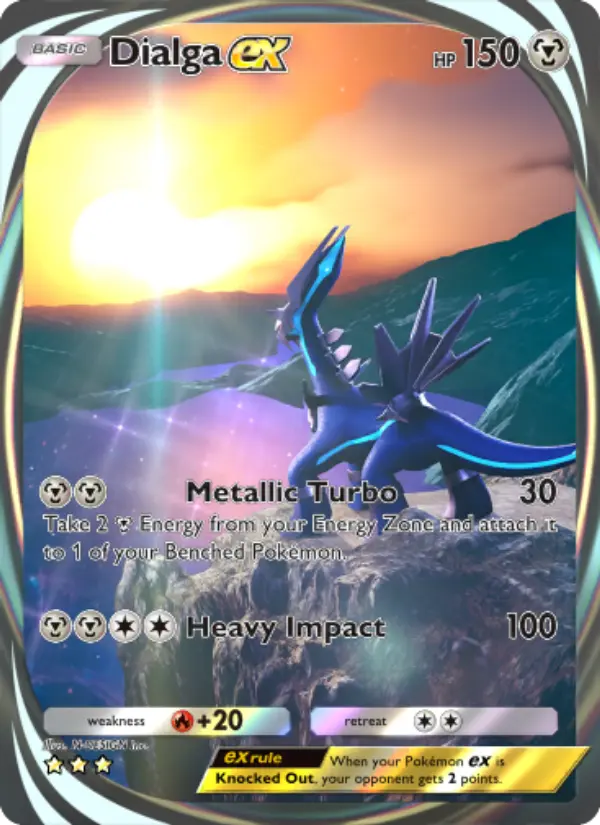 Dialga ex Pokemon card from Space-Time Smackdown