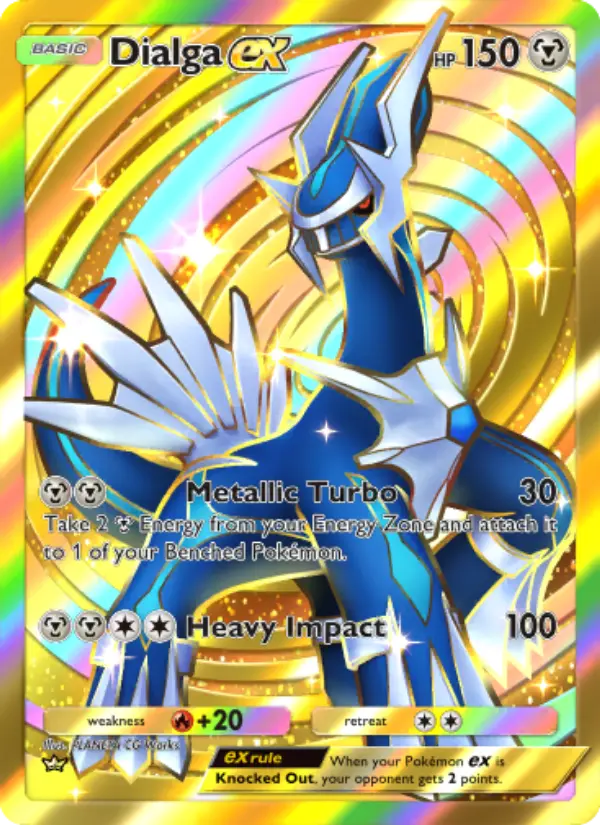 Dialga ex Pokemon card from Space-Time Smackdown