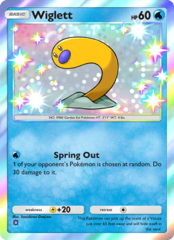 Wiglett Pokemon card from Shining Revelry