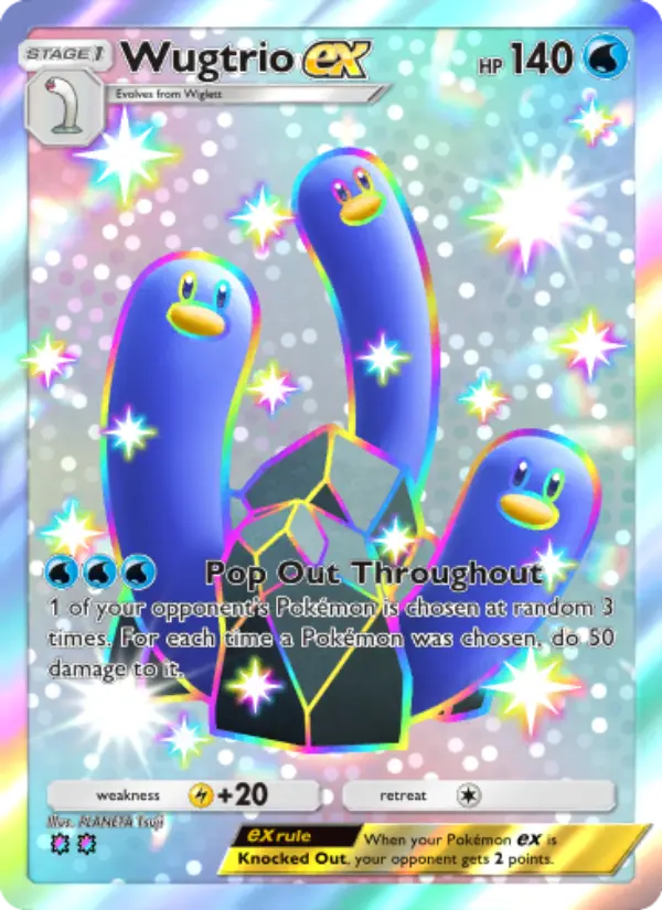 Wugtrio ex Pokemon card from Shining Revelry