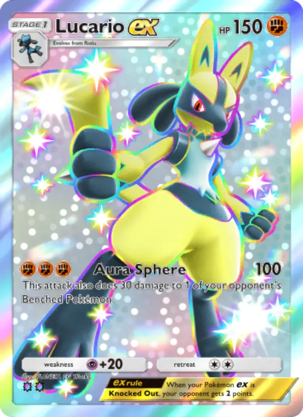 Lucario ex Pokemon card from Shining Revelry