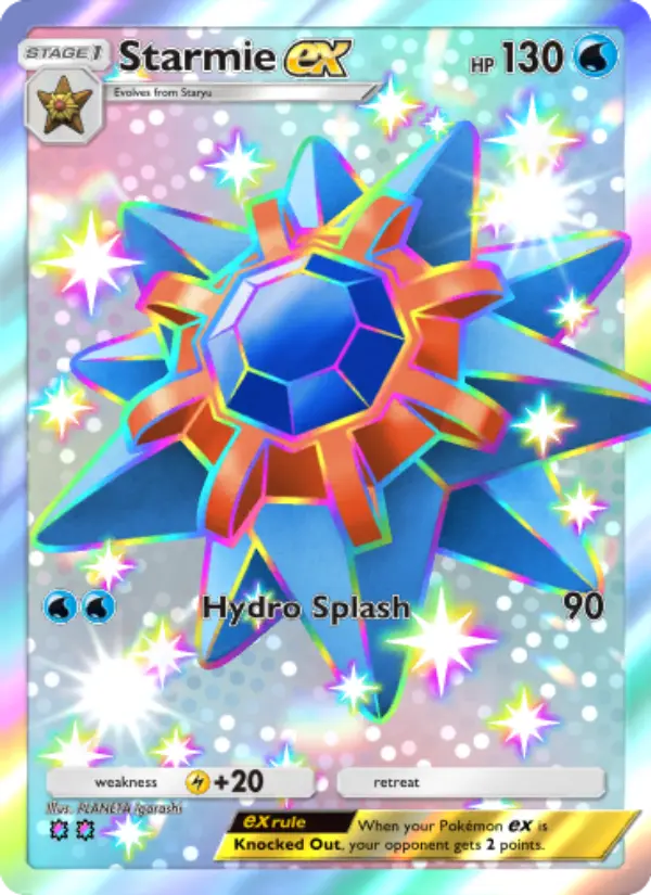 Starmie ex Pokemon card from Celestial Guardians