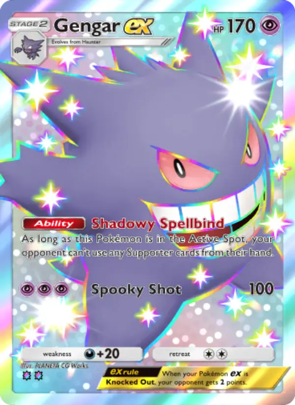 Gengar ex Pokemon card from Celestial Guardians