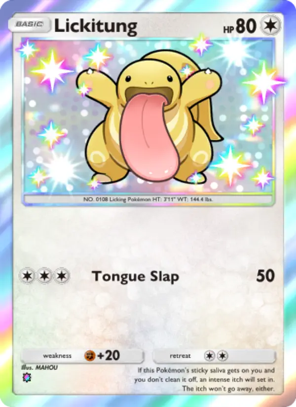 Lickitung Pokemon card from Wisdom of Sea and Sky