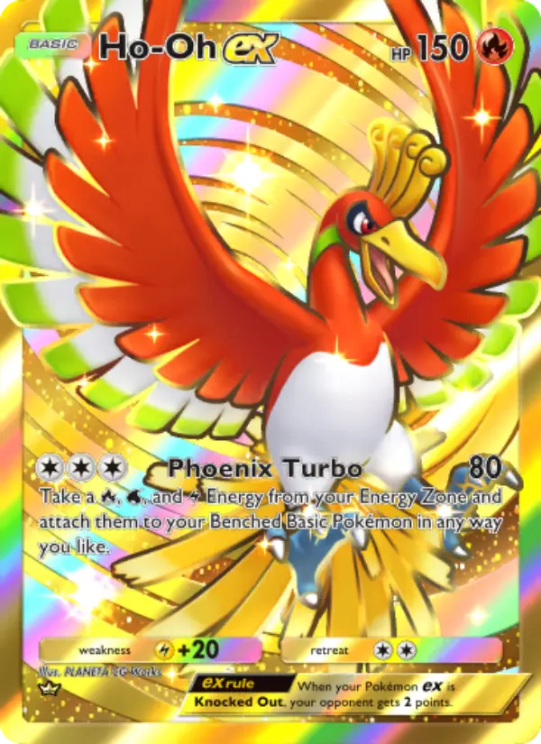 Ho-Oh ex Pokemon card from Wisdom of Sea and Sky