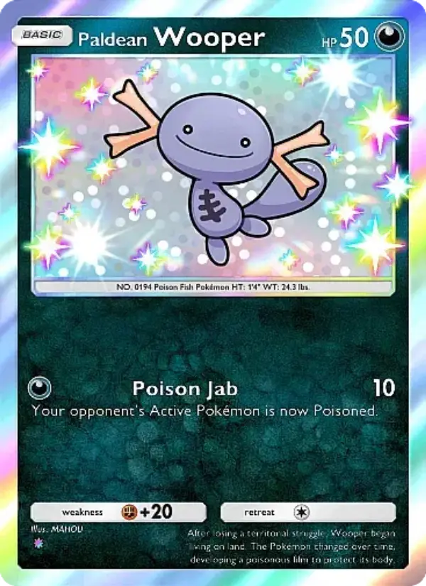 Paldean Wooper Pokemon card from Secluded Springs