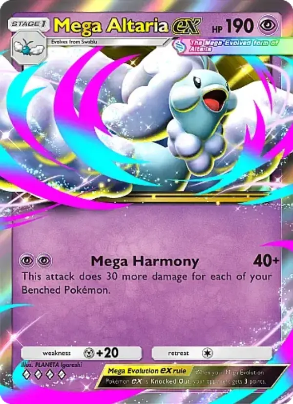 Mega Altaria ex Pokemon card from Mega Rising