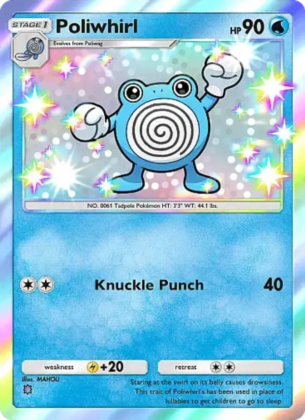 Poliwhirl Pokemon card from Mega Rising