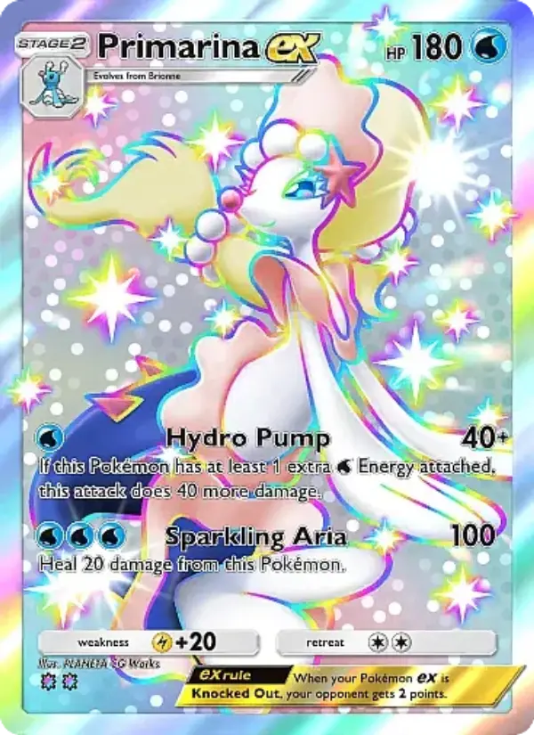 Primarina ex Pokemon card from Mega Rising