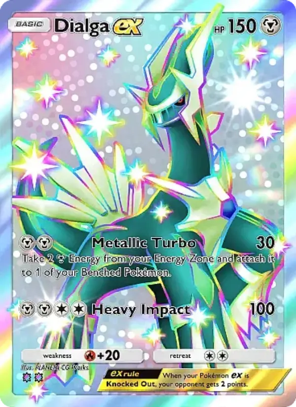Dialga ex Pokemon card from Mega Rising