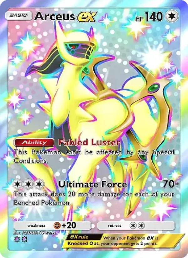 Arceus ex Pokemon card from Mega Rising