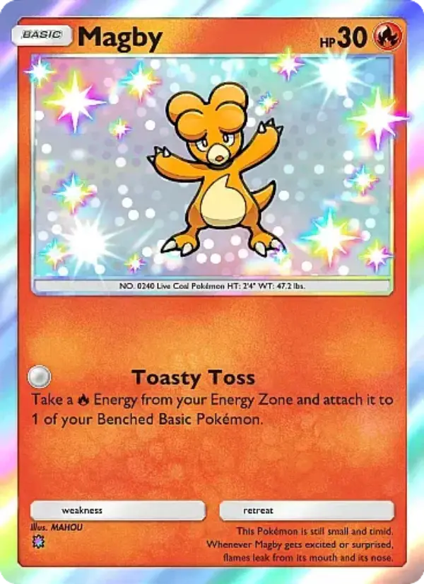 Magby Pokemon card from Fantastical Parade
