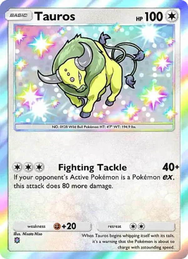 Tauros Pokemon card from Fantastical Parade