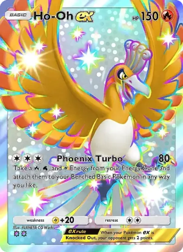 Ho-Oh ex Pokemon card from Fantastical Parade