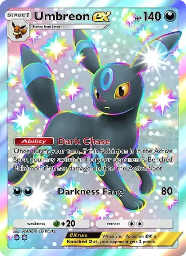 Umbreon ex Pokemon card from Fantastical Parade