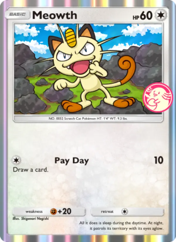 Meowth Pokemon card from Promos-A