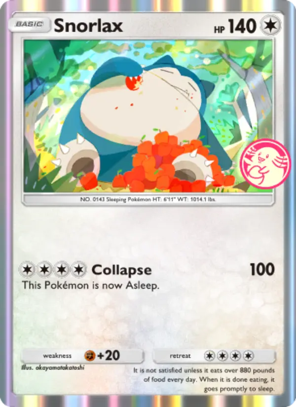 Snorlax Pokemon card from Promos-A