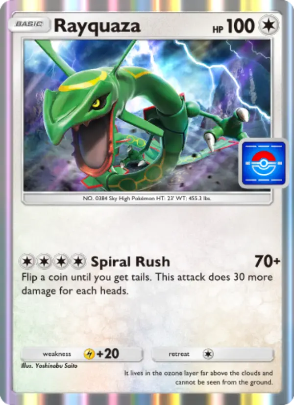Rayquaza Pokemon card from Promos-A