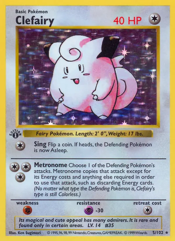 Clefairy Pokemon card from Base Set