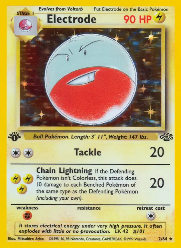 Electrode Pokemon card from Jungle