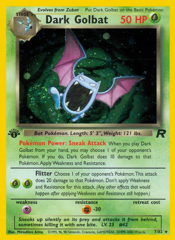 Card 7 Pokemon card from rocket