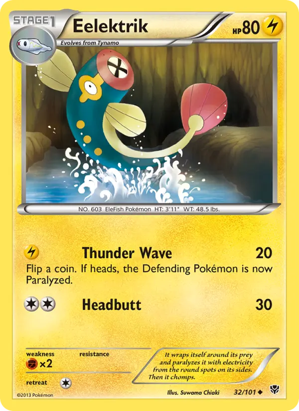 Eelektrik Pokemon card from Plasma Blast