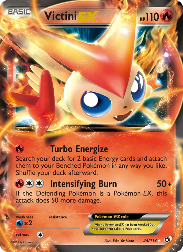 Victini-EX Pokemon card from Legendary Treasures