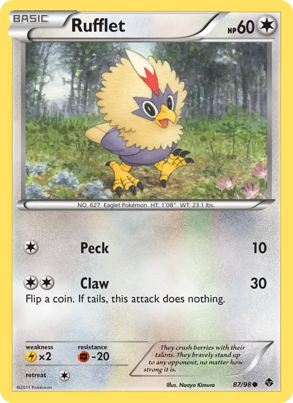 Rufflet Pokemon card from Emerging Powers