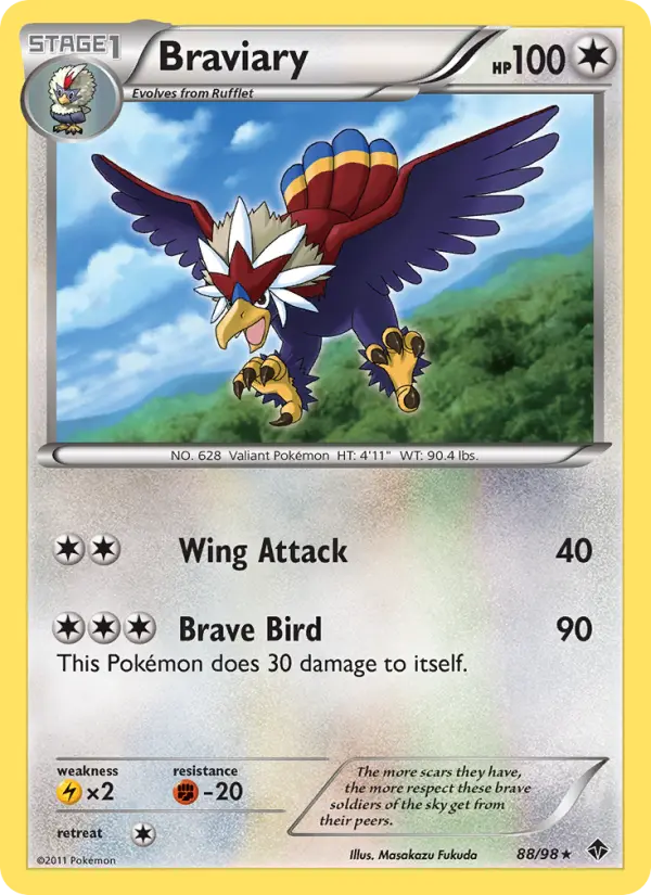 Braviary Pokemon card from Emerging Powers