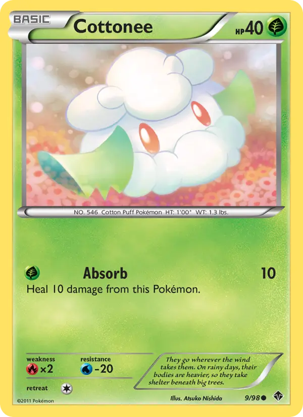 Cottonee Pokemon card from Emerging Powers