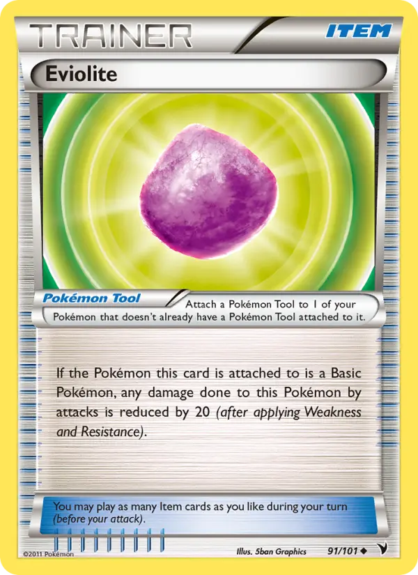 Eviolite Pokemon card from Noble Victories