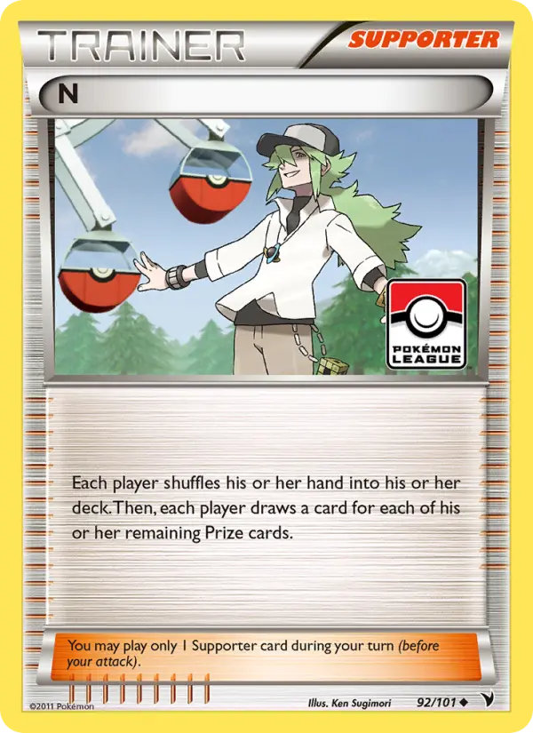 N Pokemon card from Noble Victories